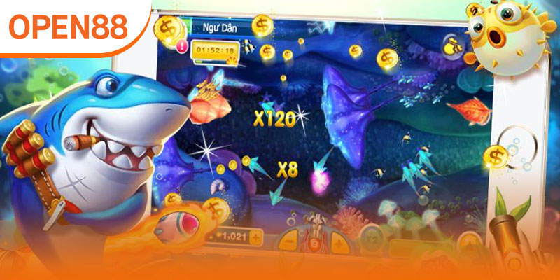Tổng quan sảnh Bắn Cá OPEN88